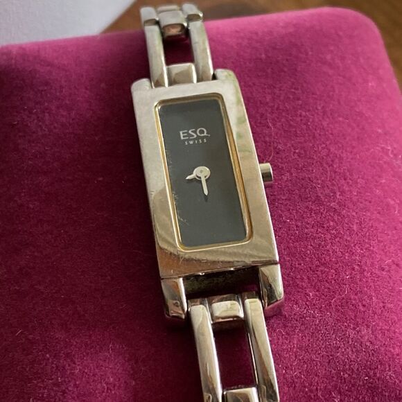 💛 Vintage ESQ By Esquire Silver Woman’s Watch - Picture 6 of 7
